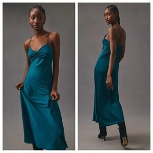 Favorite Daughter The Envy Slip Dress Midi Maxi Strappy Ruching Wedding Guest